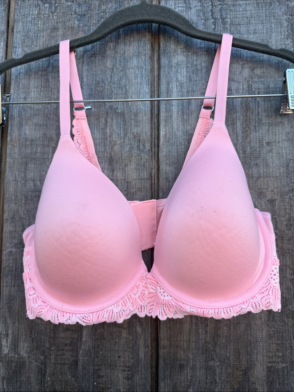 aerie Woman’s Sunnie Full Coverage Lightly Lined Pink Blossom Lace Trimmed 34D - Picture 9 of 9